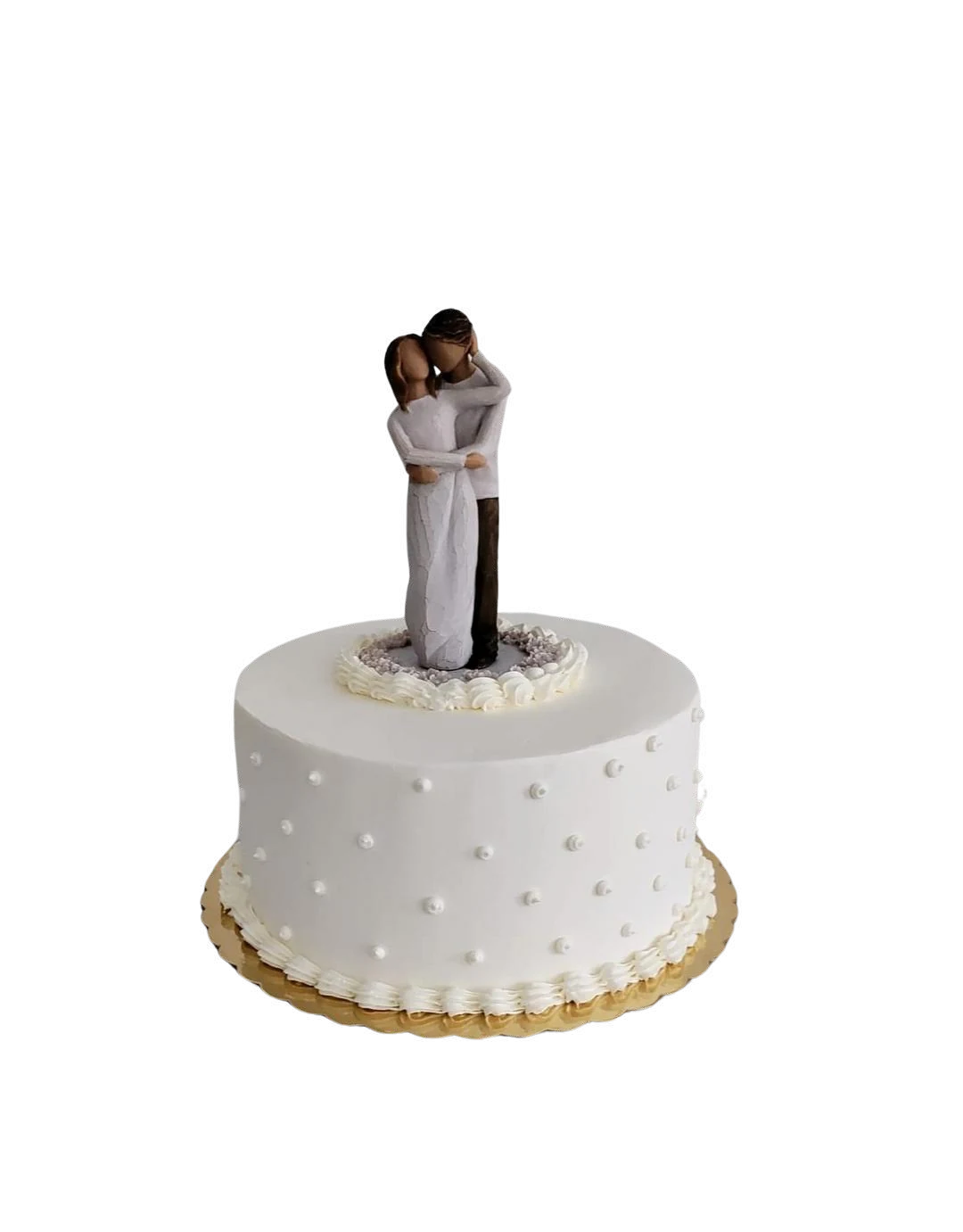 Tarta de boda minimalista de un piso
